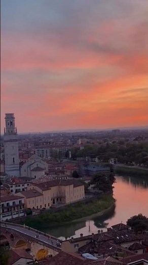 POV: Witnessing Verona's Golden Hour for the First Time 🇮🇹✨ #travelvlog #verona