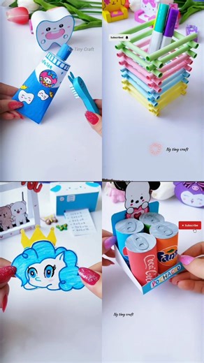 DIY Mini Paper Crafts ✨️💕/ Easy Paper Craft Idea #diy #craft #shorts #shortvideo #art #love #cute