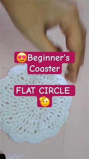 flat circle coaster crochet for beginners #crochet #ytshorts #shorts #youtube #trending #handmade