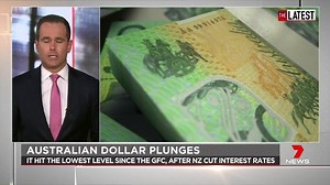 The Australian dollar has hit a 10-year low against the US dollar after New Zealand's central bank cut the country's cash rate by a larger than expected 50 basis points. It came a day after the RBA held the cash rate at 1%. Story: 7news.link/hfsICi #TheLatest #7NEWS | 7NEWS Australia