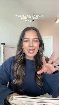 WEEKLY INTENTIONS JOURNALING 📝💭