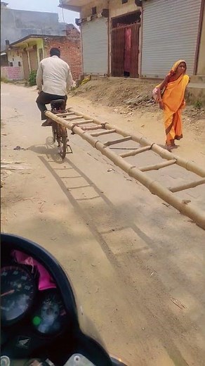 How To Carry Ladder on Bicycle #viralvideo #67/∞ days