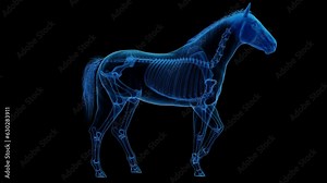 Animation of a horse's skeletal system