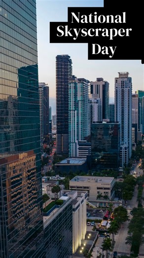 National Skyscraper Day 🏙️✨ Reaching new heights—literally! Today we’re looking up in awe and appreciation. Happy #NationalSkyscraperDay to the towers that define our skylines and the visionaries who dreamed them into reality. 🙌🌆 From steel beams to sky views—here’s to the beauty of building tall. #SkyscraperDay #CityViews #UrbanWonder #ArchitectureLovers #SkylineGoals | City of Miami Government