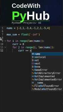 Maximum Subarray Sum in Python | Kadane’s Algorithm 🔥
