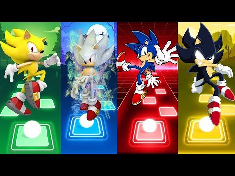 Dark Sonic vs Sonic vs Super Sonic vs Hyper Sonic Tiles Hop EDM Rush!