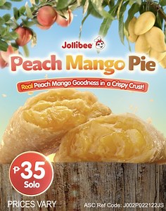 300K views · 24K reactions | Bite into real fresh, real fruits with the Jollibee Peach Mango Pie! Indulge in peach mango goodness for only P35 for Solo, and P199 for a 6-pc. Family Pack. Order now through the Jollibee App, JollibeeDelivery.com, #87000, GrabFood, or foodpanda! Also available via Drive-Thru, Take Out, and Dine-In. Download the Jollibee App: bit.ly/JollibeePHApp | Jollibee | Facebook