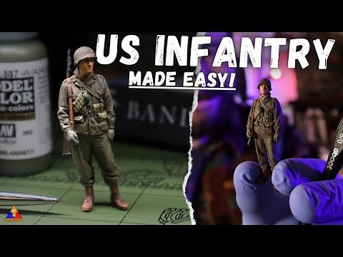 How to Paint Scale Model Figures… Made Easy! | Late-WWII US Infantry Uniforms