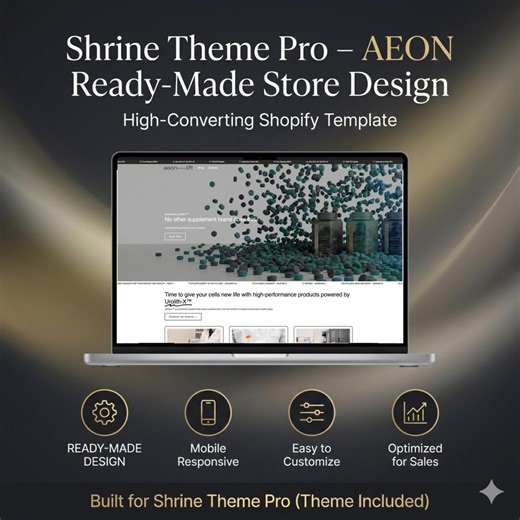 Shrine Theme Pro – AEON Ready-made Shopify Store Design | Modern Professional Template - Etsy