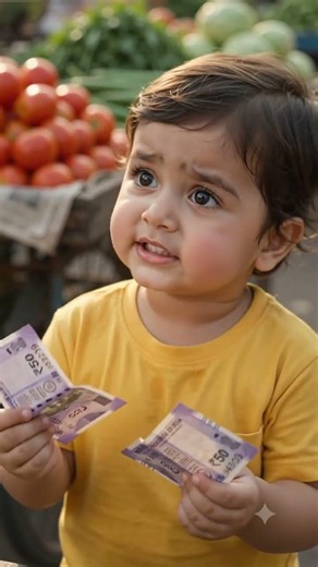 Cute Baby's Funny Surprise at the Vegetable Market! 😂🥬 | AI Baby Story #Shorts