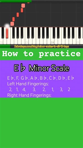 How to practice Eb Minor Scale on both hands