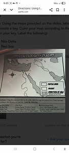 Using the maps provided on the slides, label the map and create... | Filo