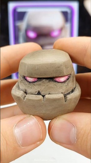 sneaky golem meme (clay art) #clashroyale #meme