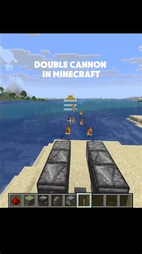 Double cannon in Minecraft #shorts #minecraft #trending
