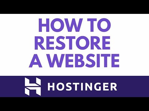 How to Restore Your Website Backup In Hostinger Website Builder Easily