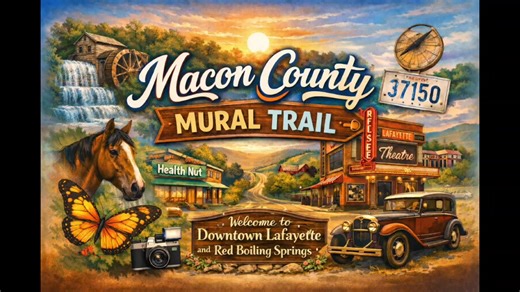 🎨 Macon County Mural Trail 📸 Calling all photo mural buffs, road-trip explorers, and lovers of small-town art — the Macon County Mural Trail invites you to follow color, creativity, and local stories across Lafayette and Red Boiling Springs, Tennessee. This self-guided trail is perfect for smiles, snapshots, and memory-making moments as murals turn everyday spaces into open-air galleries. 📍 Start in Lafayette Travel on Hwy 52 to Ellington (Walgreens), right on Church Street, then left on Doss