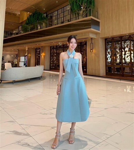 Tweed Midi Dress With Scarf - Etsy