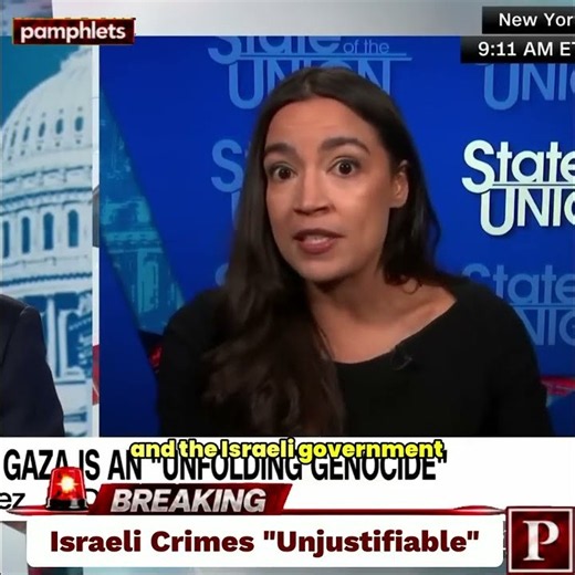 🚨🇺🇸 AOC — Israeli War Crimes in Gaza "Unjustifiable"
