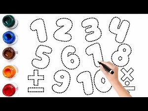 How to Draw & Paint Numbers 1-10 and Math Symbols | Fun Counting for Kids & Toddlers