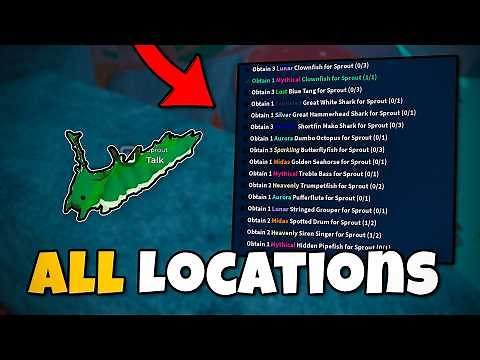 ALL FISH LOCATIONS & TIPS FOR *SPROUT QUEST* in FISCH! (Roblox)