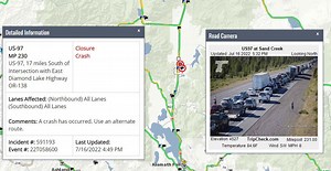 Three people killed, seven seriously injured in 3-vehicle crash on Highway 97 south of Chemult