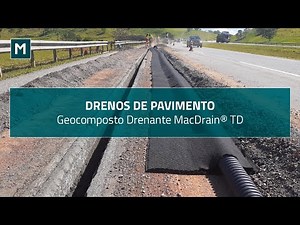 Drenos de Pavimento Geocomposto Drenante MacDrain® TD - Rodovia SP 070 | Brasil
