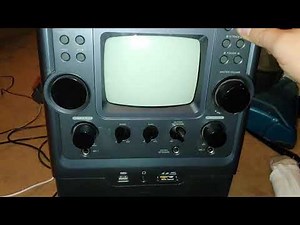 Memorex MKS8594GP karaoke machine & a can you imagine suspended animation clock