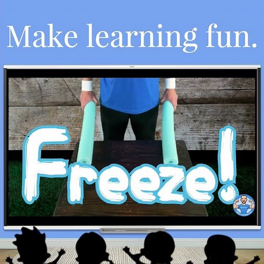 Summer Break Kids Freeze Dance! Consonant Blends Pool noodles!