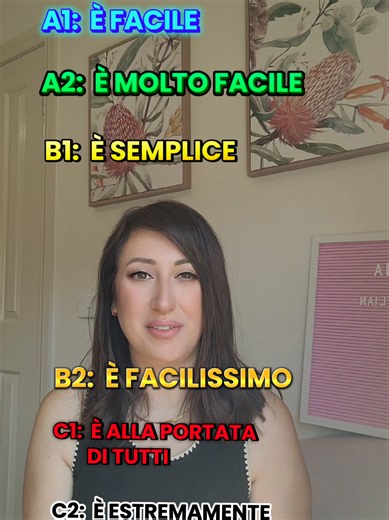 IT'S EASY!👍🏻🇮🇹 Same meaning, different levels! From A1 to C2: learn how to say “It’s easy” in Italian!