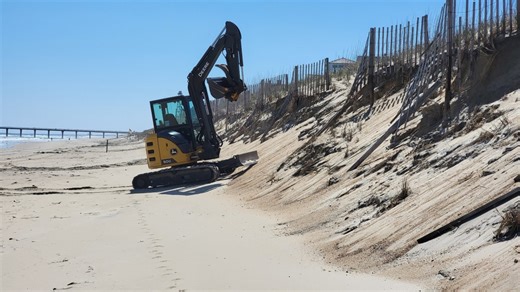 Restoring pathways on eroded Outer Banks beaches