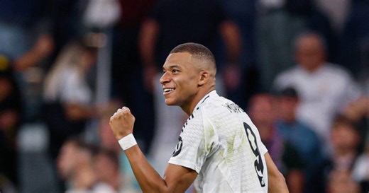 Mbappé marcó su primer gol en Champions League con Real Madrid