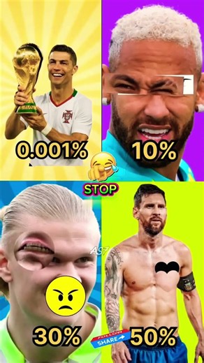 GOAT Stop Challenge🐐– Can You Stop? | Ronaldo | Messi | Neymar | Mbappé #stopchallange #stopmotion