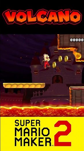NSMBU Volcano Theme in Super Mario Maker 2 #shorts #mod #supermariomaker2