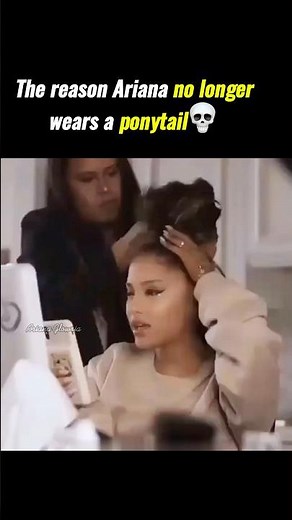The reality behind Ariana Grande’s iconic ponytail 😭💀 #arianagrande #ponytail #shorts