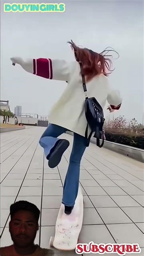 Nashe Si Chadh Gayi | nashe si chadh gayi remix | Korean girl skating status | skating board #shorts