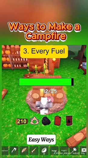 159K views · 1.2K reactions |  3 Easy Ways to Make a Campfire in 99 Nights in the Forest! #99nightsintheforest #roblox #fblifestyle | Roblox Player Never Lie | Facebook