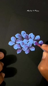 Simple and Easy Hydrangea #acrylic #acrylicpainting #flowerart #beginner #brushtechnique #onestrokeart #hydrangea | MB.Plaza Art