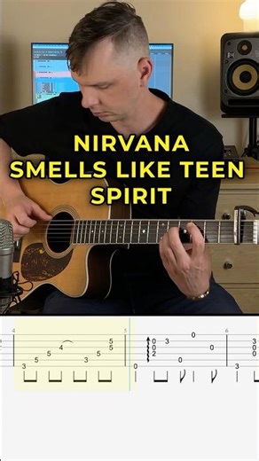 Nirvana - Smells Like Teen Spirit | Acoustic Guitar Cover with Tabs | Guitar Lesson