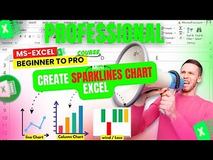 Sparkline chart in ms excel | excel sparklines |create sparklines excel