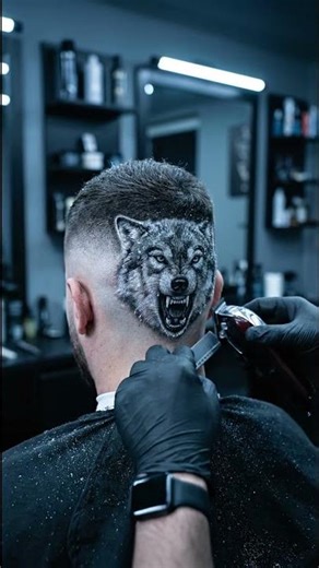 The Wolf Hair masterpiece" 🦁✨ | Hyper-Realistic Barber Art Transformation #hair #hairstyle