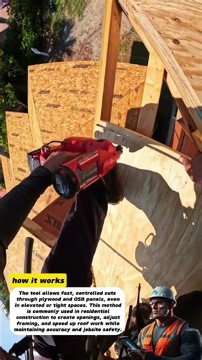 Fast Roof Deck Cutting Using a Cordless Reciprocating Saw