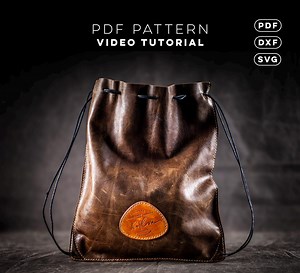 Leather Backpack PDF Pattern: Portable Pack Template (SVG, DXF) - Etsy