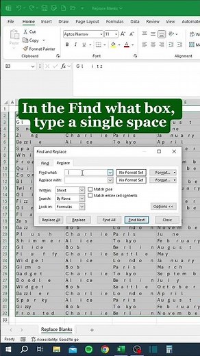 How to Replace Blanks in Excel‼️ #excel