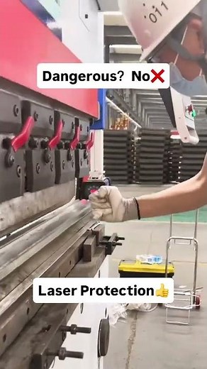 Advanced laser safety protection system for press brakes ensures operator safety