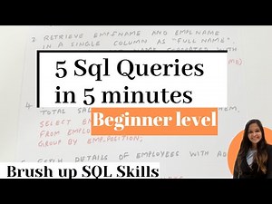 SOLVE 5 SQL QUERIES IN 5 MINUTES (PART 3) | BEGINNERS LEVEL