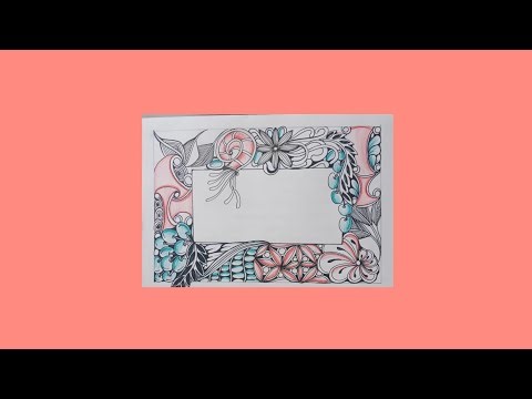 Zentangle border | zentangle pattern art | zentangle easy ##zentangle