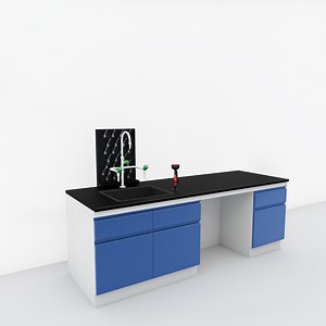[Hot Item] Floor Mounted Laboratory Wall Bench with Sink for Wet Lab