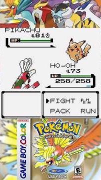 LEGENDARY POKEMON BATTLE vs RED - POKEMON GOLD (Final Battle) Game Boy Color Gameplay