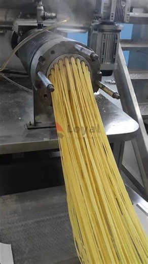Watch Italian Long Pasta Production Line in a real factory trial run.#pastamachine +86 13256674591