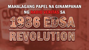 Ika-22 ng Pebrero, 1986 Nanawagan sa mga tao si Archbishop Jaime Cardinal Sin sa himpilan ng Radyo Veritas na magtungo sa Campo Aguinaldo sa EDSA upang magpakita ng suporta kina Minister Juan Ponce Enrile at General Fidel Ramos. Ika 23 Pebrero, 1986 Inatake ng armadong grupo ang himpilan ng Radyo Veritas sa Bulacan at sinira ang transmitter upang mahinto ang pagsasahimpapawid nito "Without Radio Veritas it would have been difficult, if bit impossible to mobilize millions of people in a matter of